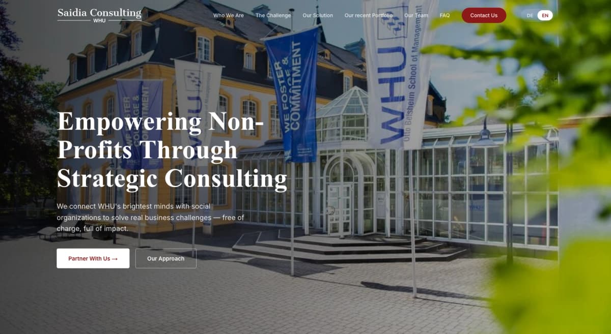 Saida Consulting — A Student-run Pro Bono Consultancy at WHU