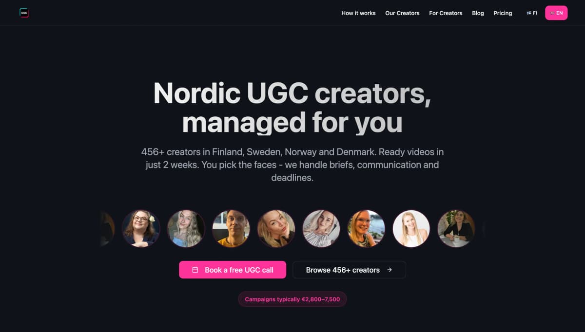 UGC Studio — High-Quality UGC Ads Designed for the Nordics